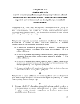 ZARZĄDZENIE Nr 53 z dnia 28 września 2015 r. w sprawie