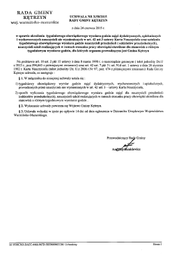 X/58/2015 - Gmina Kętrzyn