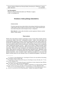 Struktura wieku p&oacute;źnego dzieciństwa