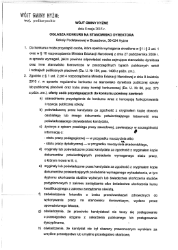 wójt gminy hyżne
