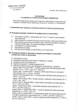 Treść ogłoszenia.