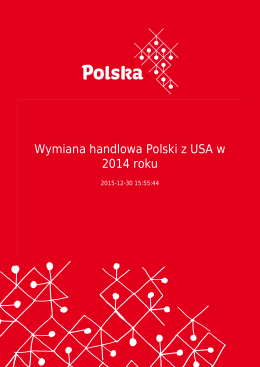 Wymiana handlowa Polski z USA w 2014 roku
