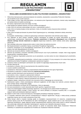 Regulamin AK PG „Kwadratowa” w formacie PDF
