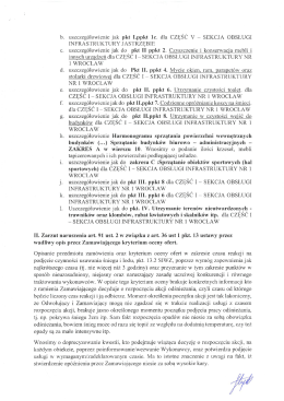 innych urządzeń dla CZĘŚĆ I f SEKCJA OBSŁUGI