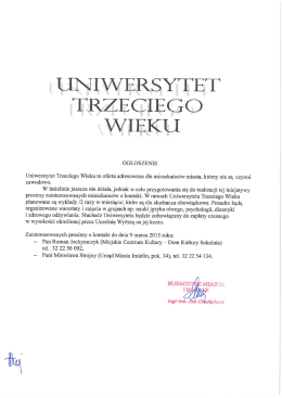 UNIWERSYTET TRZECIEGO WIEKU