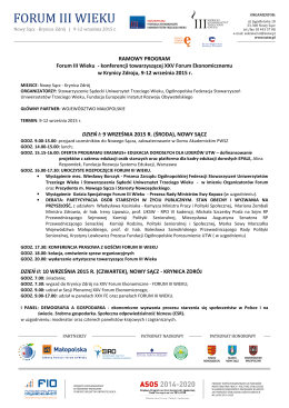 Program Forum 9-12.09. 2015 r