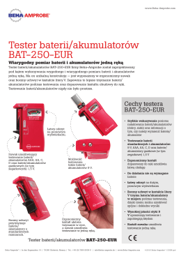 Tester baterii/akumulatorów BAT-250-EUR