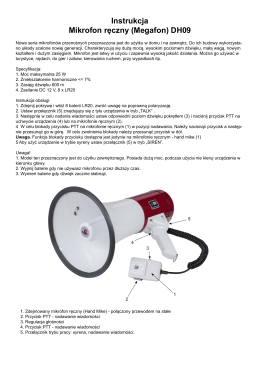 Instrukcja Mikrofon ręczny (Megafon) DH09