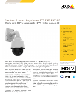 Sieciowa kamera kopułkowa PTZ AXIS P5635-E