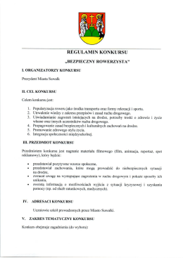 Szczegółowe zasady konkursu określa