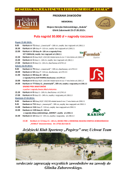 Event Timetable - ZawodyKonne.com