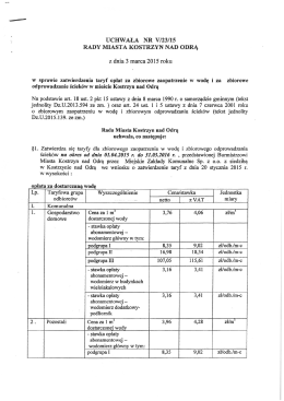 Uchwała Nr V/23/15 - Miejskie Zakłady Komunalne w Kostrzynie