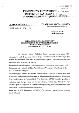 Ocena obszarowa jakości wody przeznaczonej