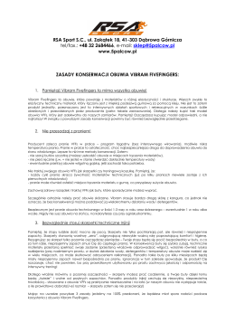VFFs zasady konserwacji SS2014