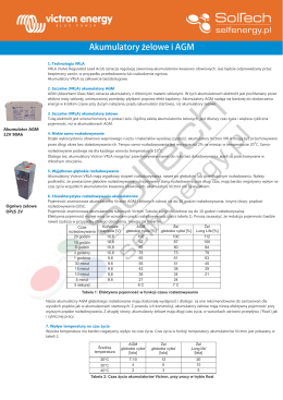 Broszura Akumulatory żelowe i AGM