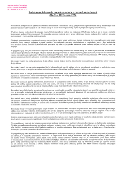 Podstawowe informacie zawarte w ustawie o