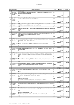 PRZEDMIAR Lp. Podstawa Opis i wyliczenia j j.m. j Poszcz Razem 1