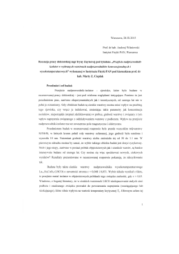 recenzja prof. A. Wisniewski