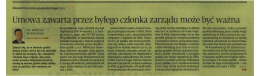 Umowa zawarta przez byłego członka zarządu może być ważna