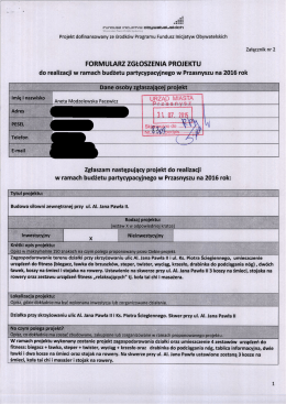 Budowa siłowni zewnętrznej przy ul. Al. Jana Pawła II