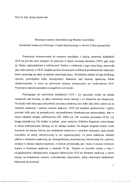 prof. dr. hab. Janusza Żarnowskiego