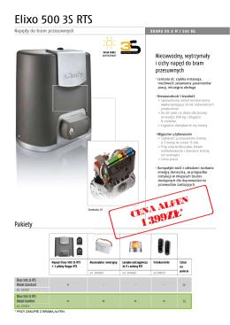 Napęd Somfy Elixo 500 3S RTS – specyfikacja