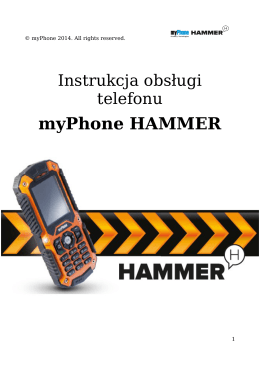 myPhone Hammer - Instrukcja Obsługi