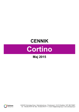 Cennik CORTINO - Sukces Technology Group