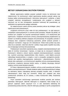 METODY OGRANICZANIA SKUTK&Oacute;W POWODZI