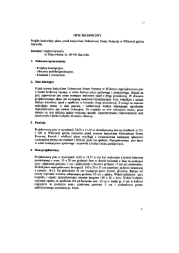 OPIS TECHNICZNY Projekt budowlany placu przed budynkiem