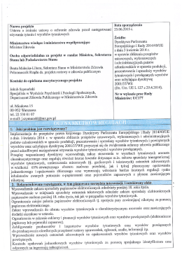 Nazwa projektu Ustawa o zmianie ustawy o ochronie zdrowia przed
