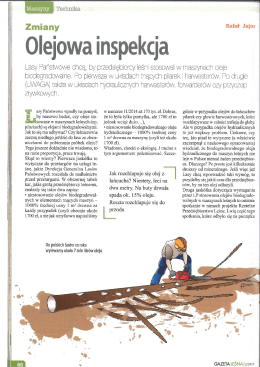 "Zmiany - Olejowa inspekcja" - Gazeta Leśna, luty 2015