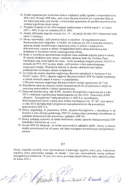 10. Posiłki regeneracyjne wydawane będą w Zakładach sp&oacute;łki