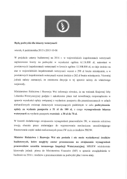 Będą podwyżki dla lekarzy weterynarii wtorek, 6 października 2015 r