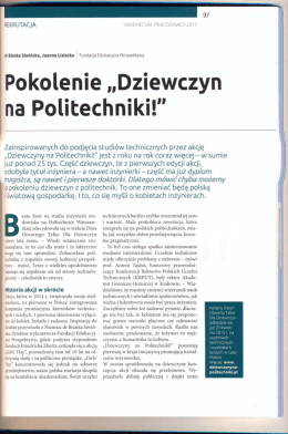 Pokolenie "Dziewczyn na Politechniki!"