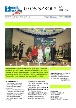 Głos szkoły 10maj 2012 - Zespół Szkół w Korzybiu