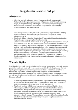 Regulamin Serwisu 3xl.pl