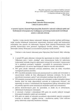 Stanowisko - Krajowa Izba Lekarsko