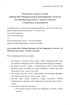 Porozumienie w sprawie utworzenia Wspólnego Biura Obsługi
