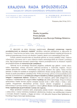 KRAJOWA RADA SP&Oacute;ŁDZIELCZA