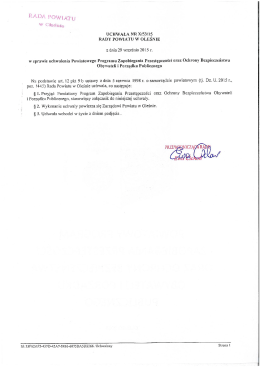 Powiatowy Program Zapobiegania Przestępczości oraz Ochrony