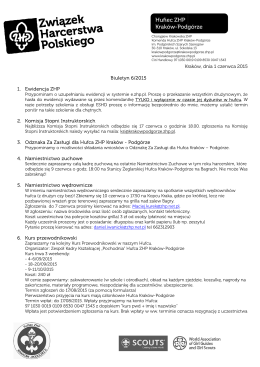 Biuletyn nr 6/2015 (01.06.15) pdf - Hufiec ZHP Kraków
