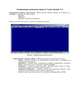 Podstawowy opis działania edytora Turbo Pascal (format PDF)