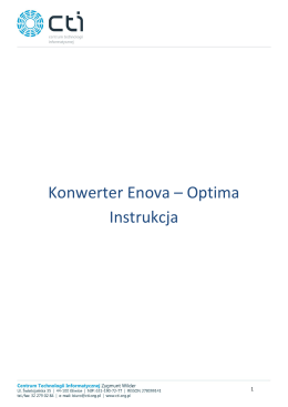 Konwerter Enova – Optima Instrukcja