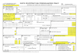 Karta Rejestracyjna poszukującego pracy