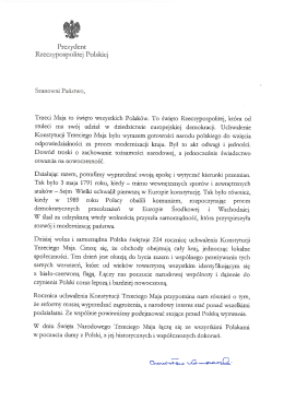 List Prezydenta RP