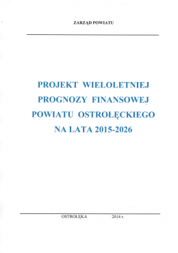 w sprawie przyjęcia projektu uchwały Rady Powiatu w Ostrołęce w