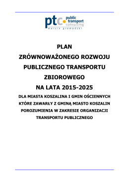 plan zrównoważonego rozwoju publicznego transportu zbiorowego