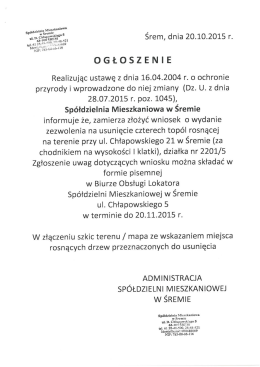 „mama?? 5 Srem, dnia 20.10.2015 r.