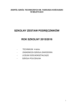 Podręczniki 2015/2016 - zst